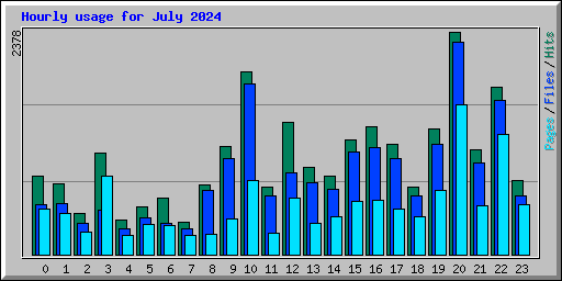 Hourly usage for July 2024