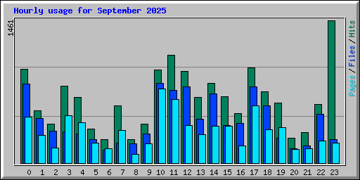Hourly usage for September 2025