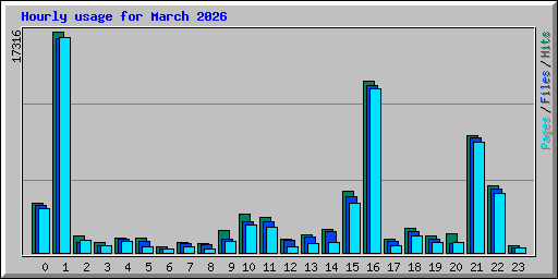 Hourly usage for March 2026