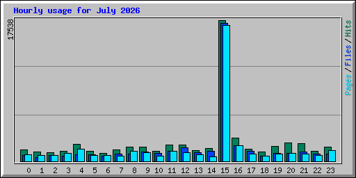 Hourly usage for July 2026